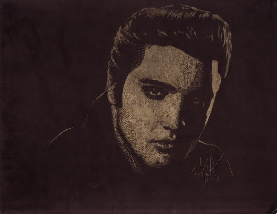 Elvis Presley Scratchboard
