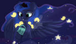 Princess Luna fills your dreams(redraw) by AuroraCursed80