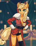 Applejack in a New Year's costume by AuroraCursed80