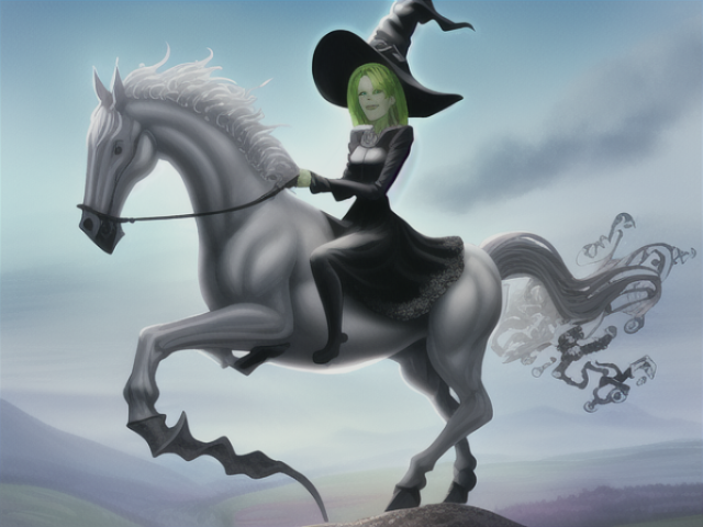 Witches - Wicked Witch riding a pale horse by csgulyas on DeviantArt
