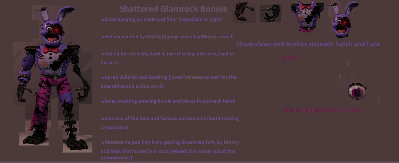 Shattered Glamrock bonnie render!! by darealccc on DeviantArt