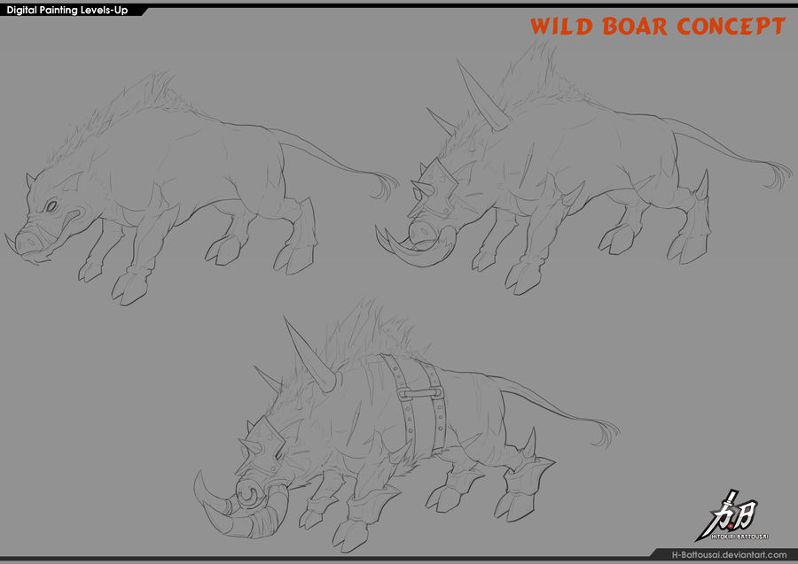 Boar Monkey Deviantart Wild Boar Concept by H-Battousai on DeviantArt