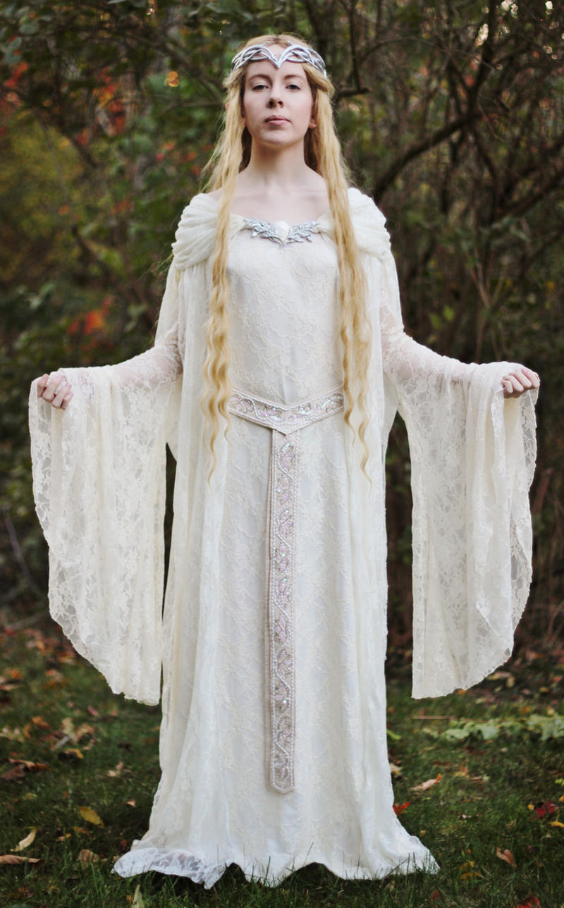 galadriel dress Wedding the angel sleeves flare out dramatically at the shoulders and give you the appearance of having angel wings Tolkien: Galadriel Mirror Gown by