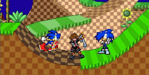 Hedgehog Hearts Sprite Picture-Sonic, Kick,  Sora