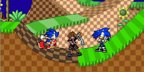 Hedgehog Hearts Banner EDIT-Sonic, Kick, and Sora