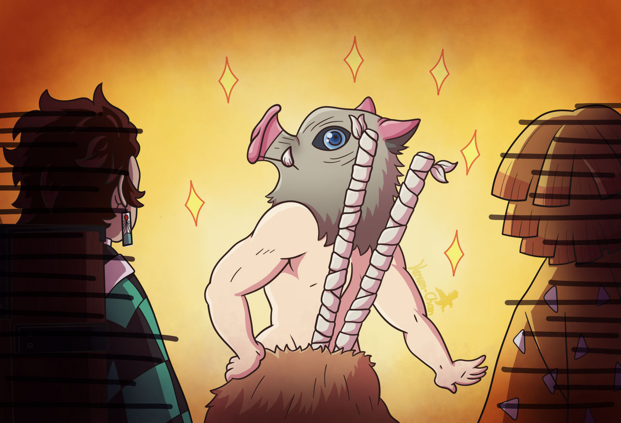 Front Facing Inosuke Posing Inosuke by Vanum-Chan on DeviantArt