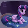 Twilight is on the bed 