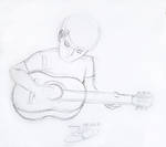 Guitar Sketch by Hermione-Vessalius