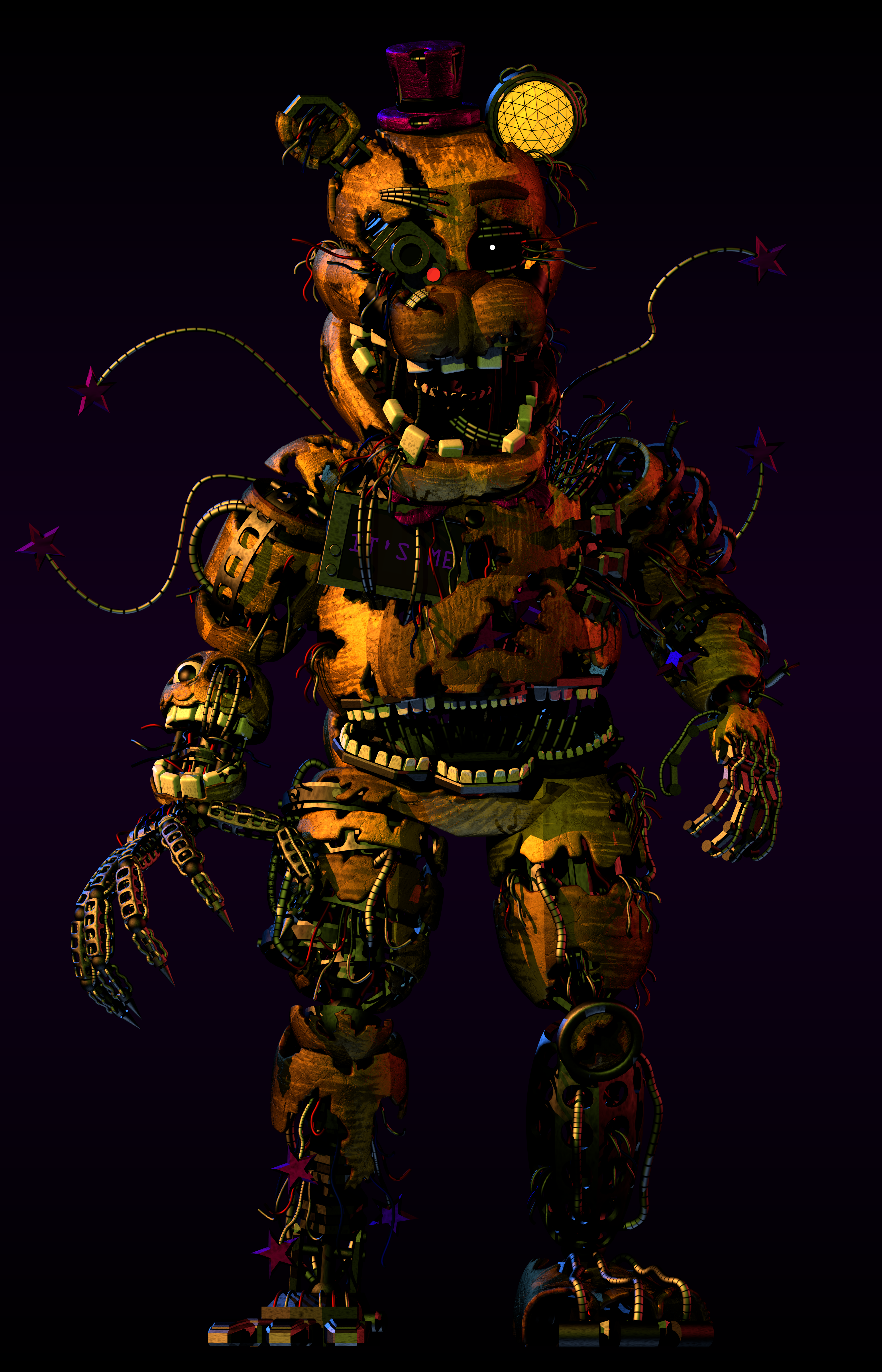 BLENDER] Nightmare Fredbear jumpscare by Raidiater356 on DeviantArt