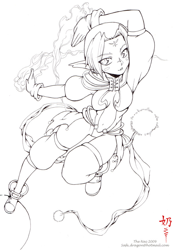 Jester- line art