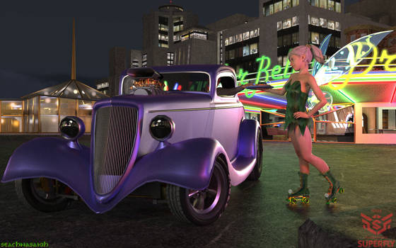 TinkerBell as carhop 2400x1500