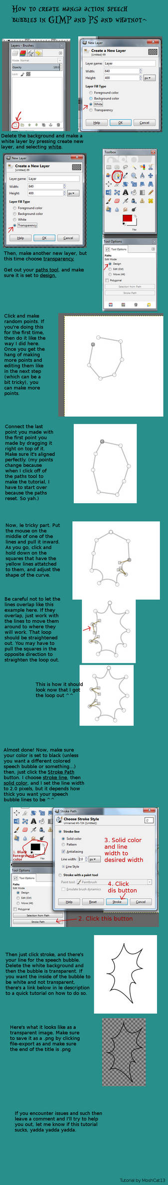 Manga action speech bubble tutorial