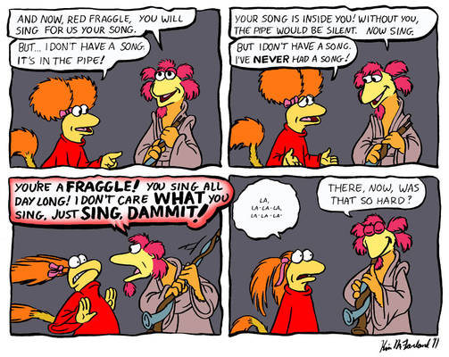 Fraggle comic: Minstrel Pains