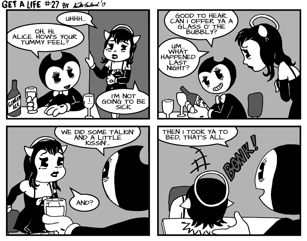 Bendy and Alice Angel in: Get A Life 27 by Negaduck9 on DeviantArt.