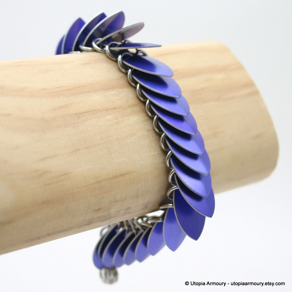 Purple Dragon Scale Bracelet