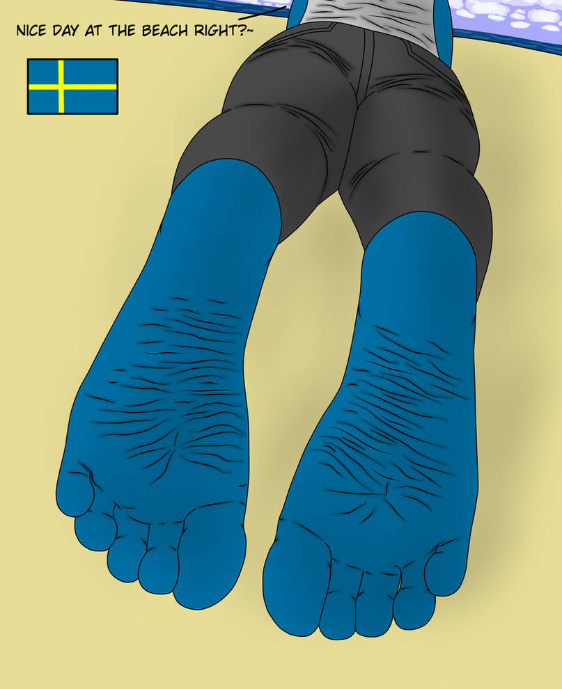 At the Beach with Sweden by RandomGopnik on DeviantArt