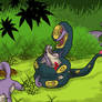 Seviper Attacks a Rattata pack