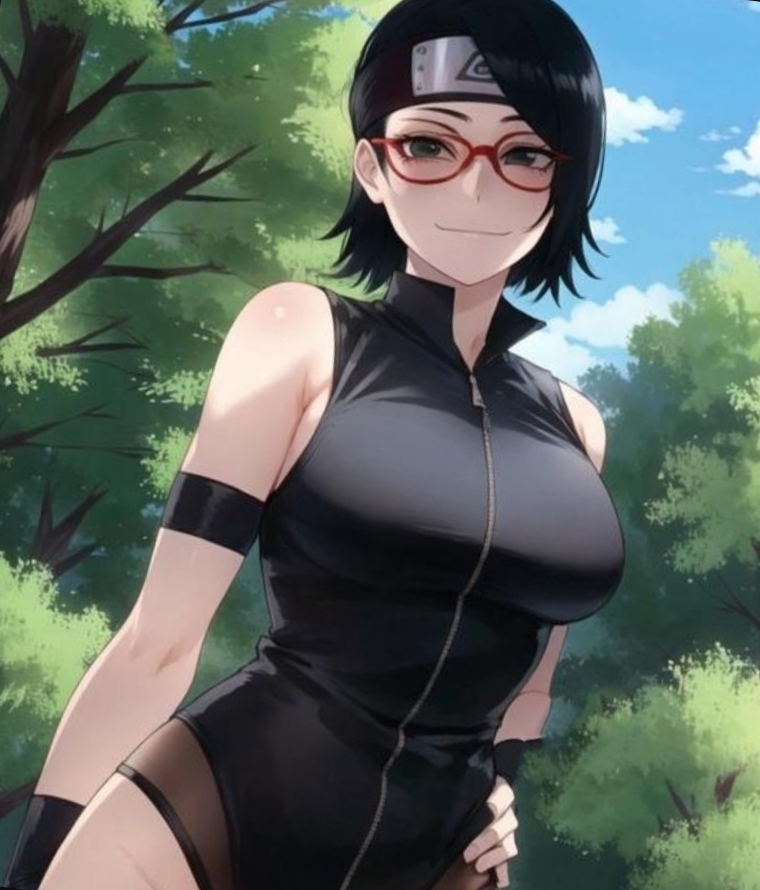 Sarada Uchiha v1 fanart improved version by ZShangu on DeviantArt