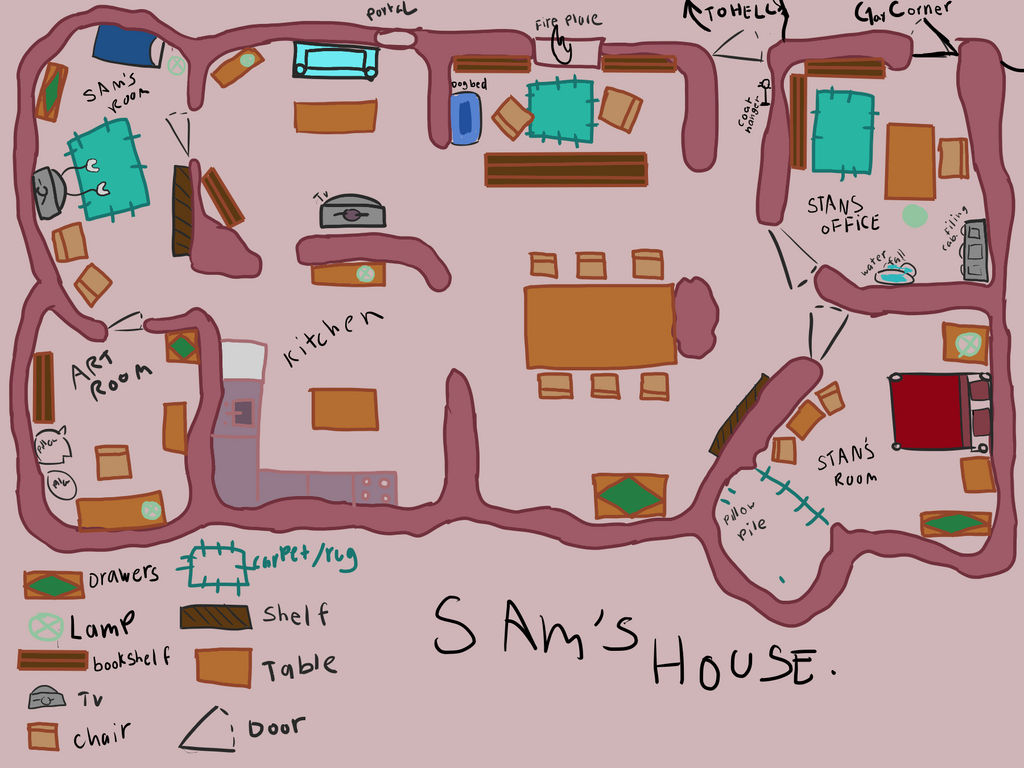Map of Sam's home by SquareStingray on DeviantArt
