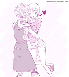 I've finally found you- Natsu and Lisanna by Antlers-sama