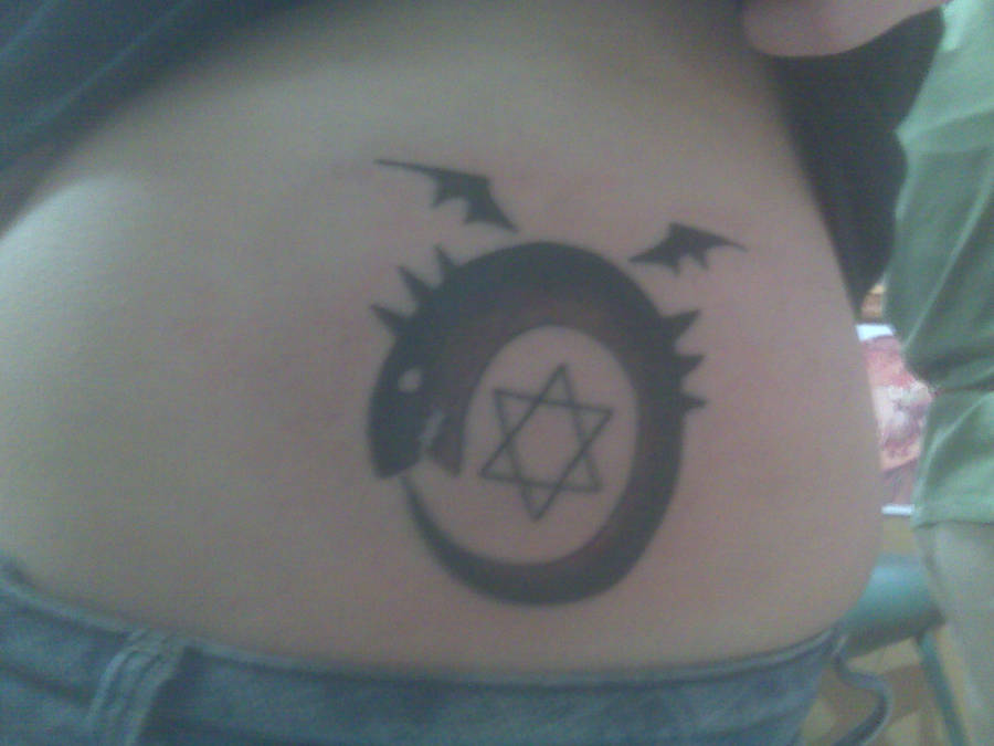 New Tattoo: Ouroboros by MissLaneyLuck