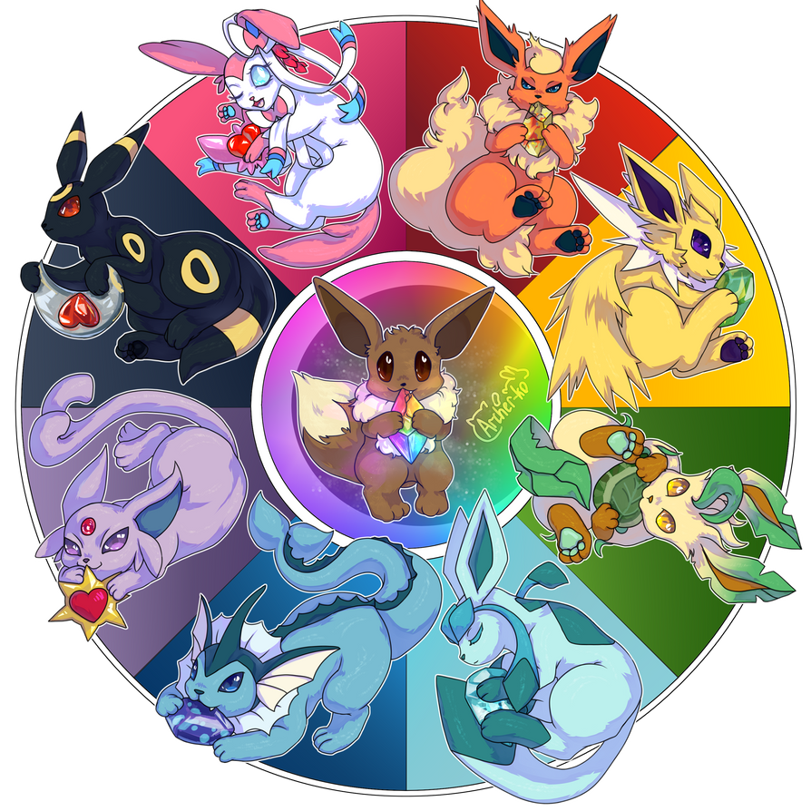 Eevee Colorwheel Full By Archer ko On DeviantArt eevee-colorwheel-full-by-archer-ko-on-deviantart