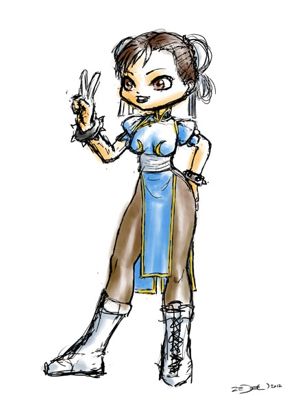 Chibi Chun-Li sketch