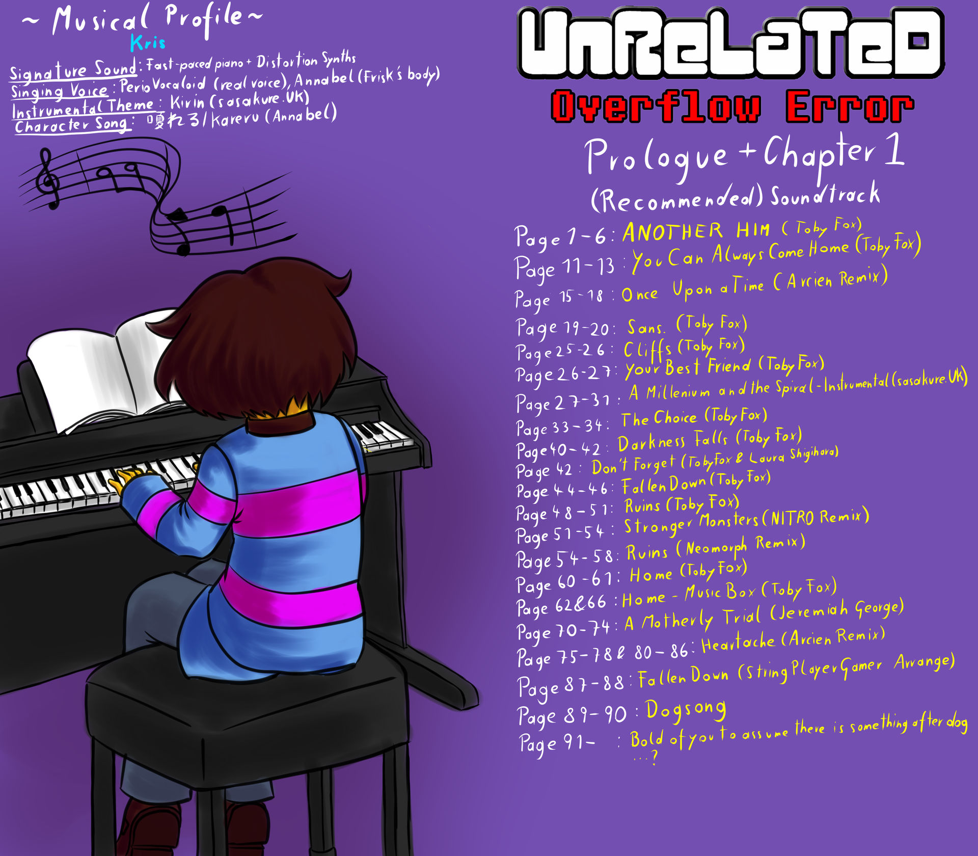 UnReLaTeD Overflow Error - Soundtrack: CH1+Kris by Nenilein on DeviantArt