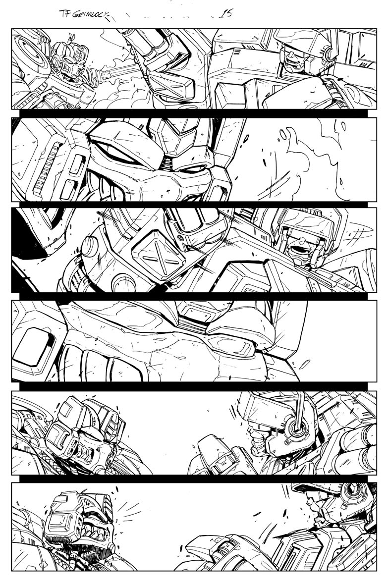 Grimlock page 15 inks