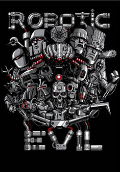 Robotic Evil - T-shirt Illustration