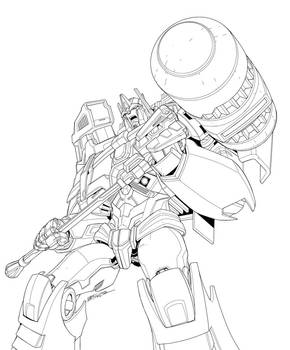 TF Platinum Ultra Magnus package art pencils