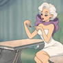 Tom and Jerry White cat Toodles Galore humanized