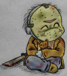 Chibi Jason and His Bear Colored