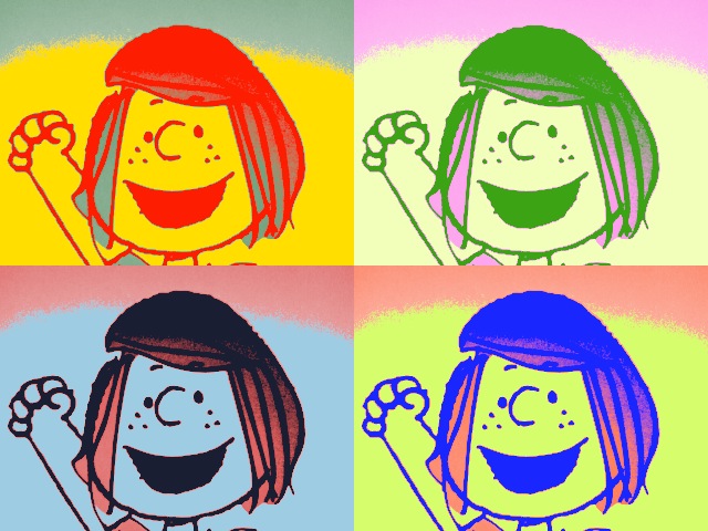 Peppermint patty pop art peanuts