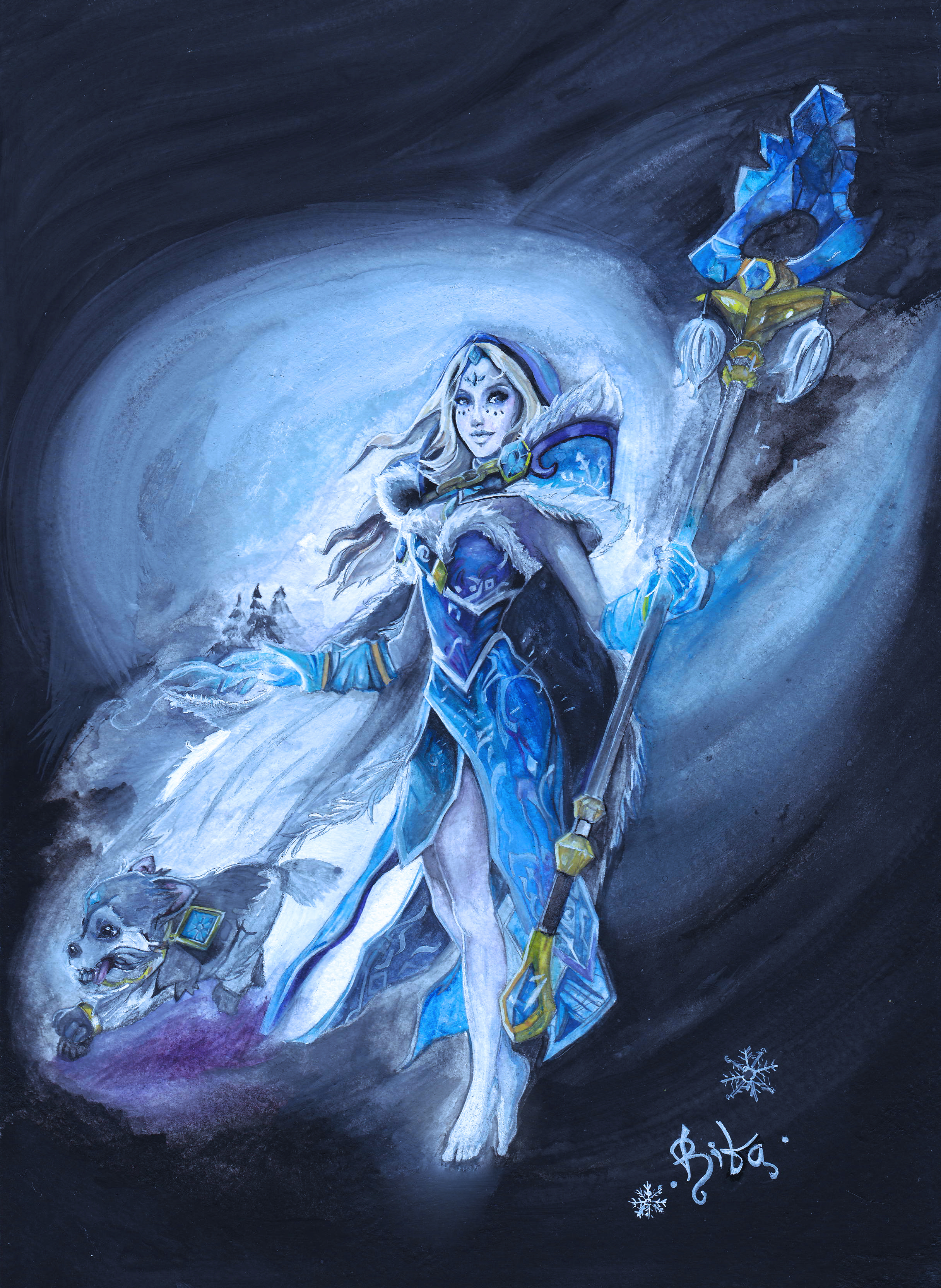 Crystal Maiden Arcana: Frost Avalanche Dota 2 by suicide-r00m on DeviantArt