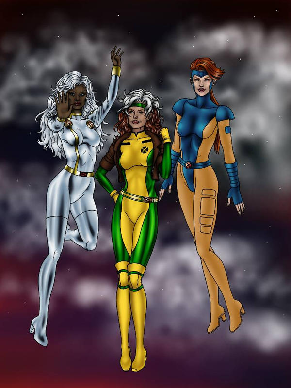 Xmen The Animated Series, Storm, Rogue and Jean. by CreativeStorm on Devian...