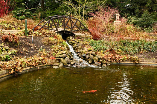 Chinese garden and pond in the Efteling