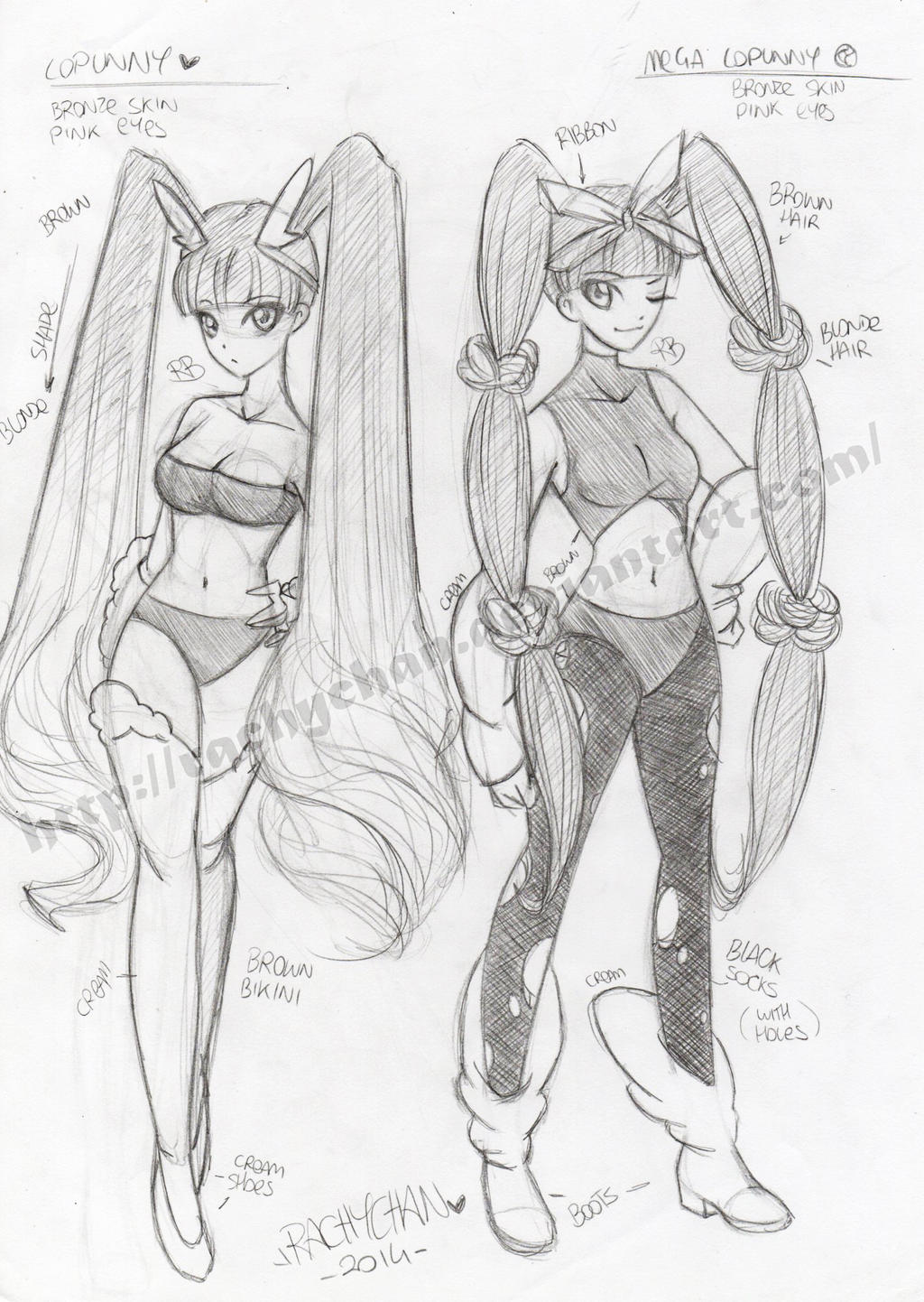 Doodles: Lopunny and MegaLopunny Gijinka