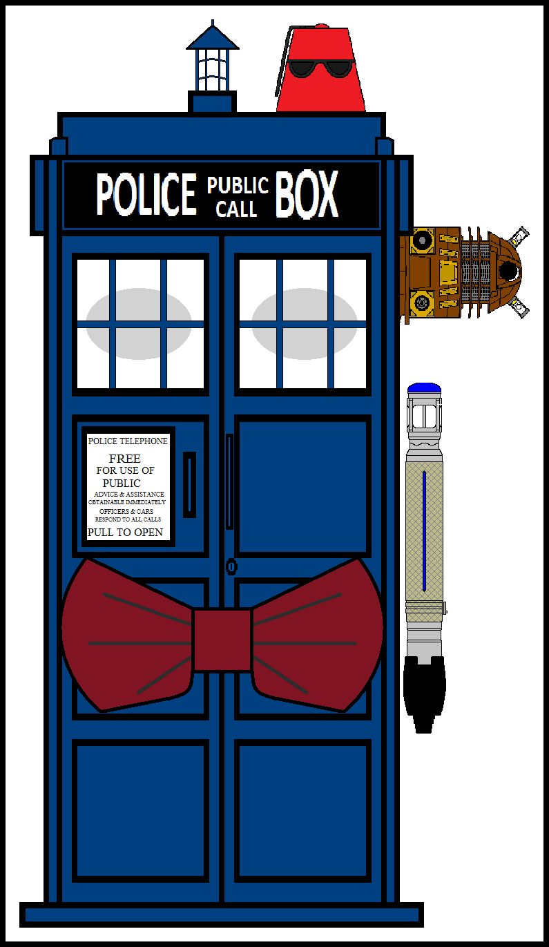 TARDIS with a Fez and Bowtie
