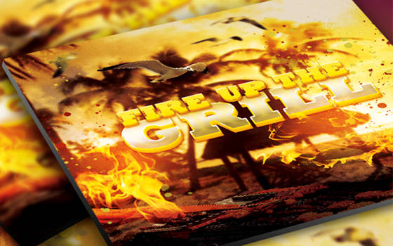 Fire Up The Grill CD Artwork Template