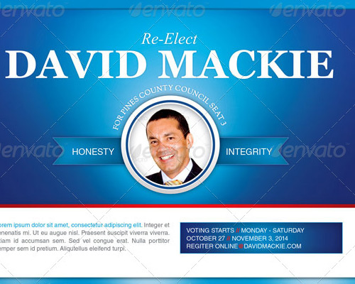 Re - Election Flyer and Door Hanger Template