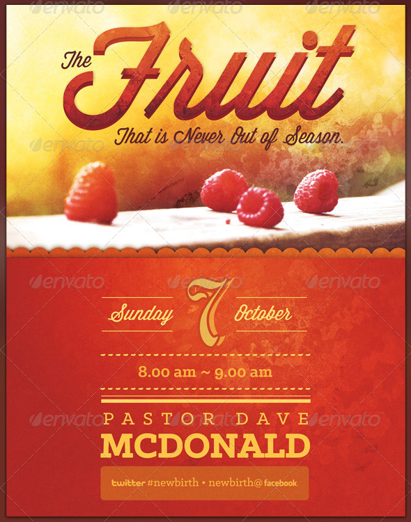 Fruit that is Never out of Season Church Flyer