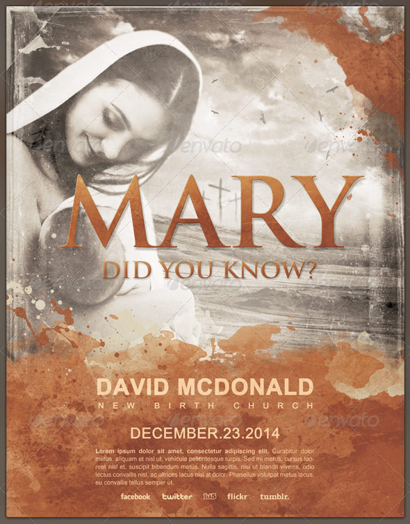 Mary Did You Know? Church Flyer Template