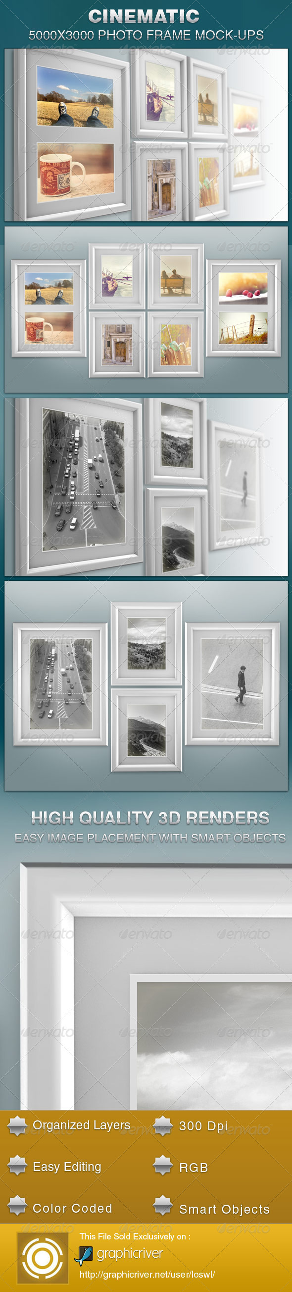 Cinematic Photo Frame Mock-ups