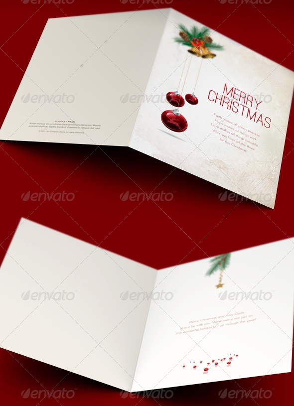 Merry Christmas Greeting Card Template