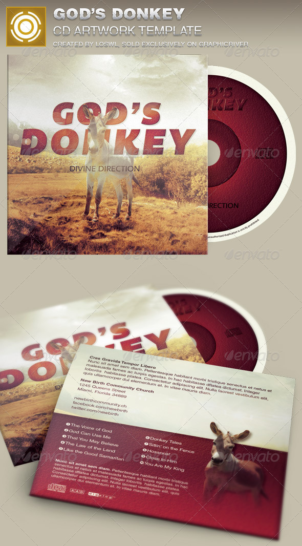 God's Donkey CD Artwork Template