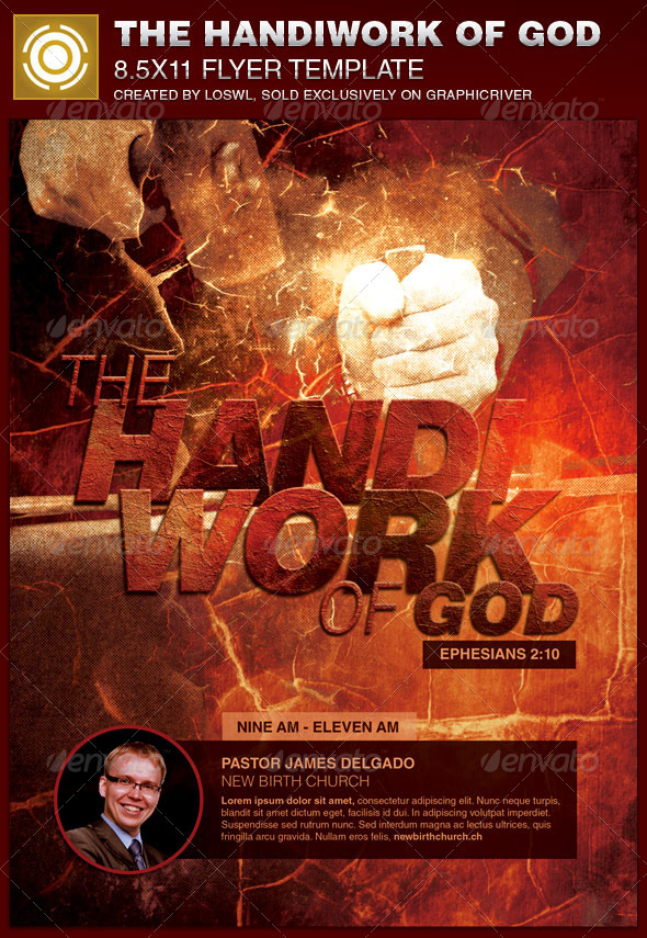 Handiwork of God Church Flyer Template