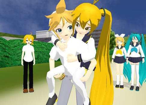 MMD LenxNeru Nobody can understand our feelings