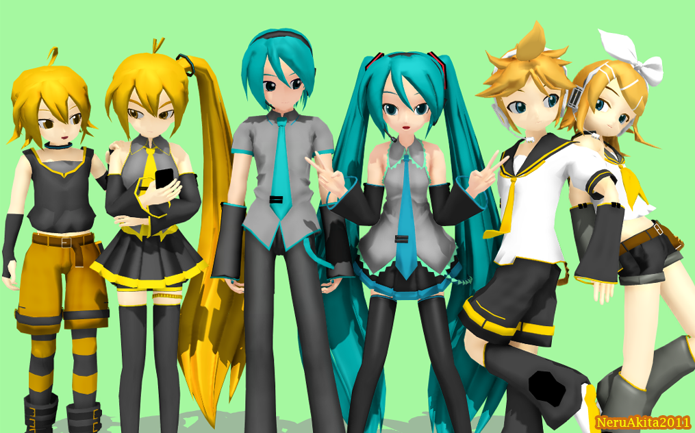 MMD Siblings - Akita, Hatsune and Kagamine