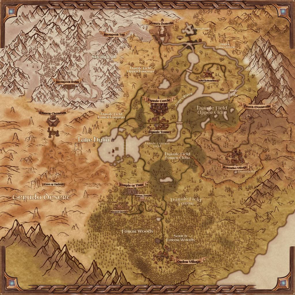 Zelda Breath of the Wild  World Map by VGCartography on DeviantArt
